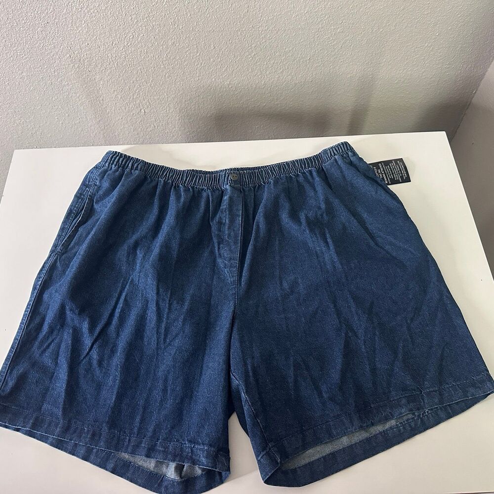 Woman Within elastic waist denim shorts 30W